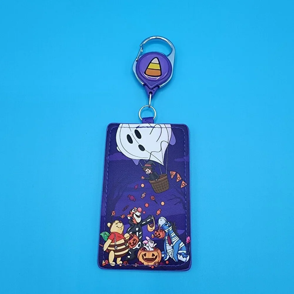 Loungefly Winnie the Pooh Trick or Treat Halloween Retractable Lanyard ID Holder